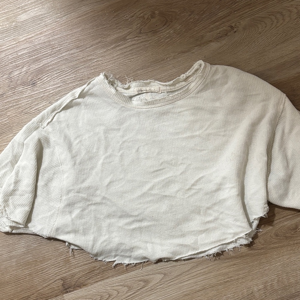 Free People Cream Crop Top